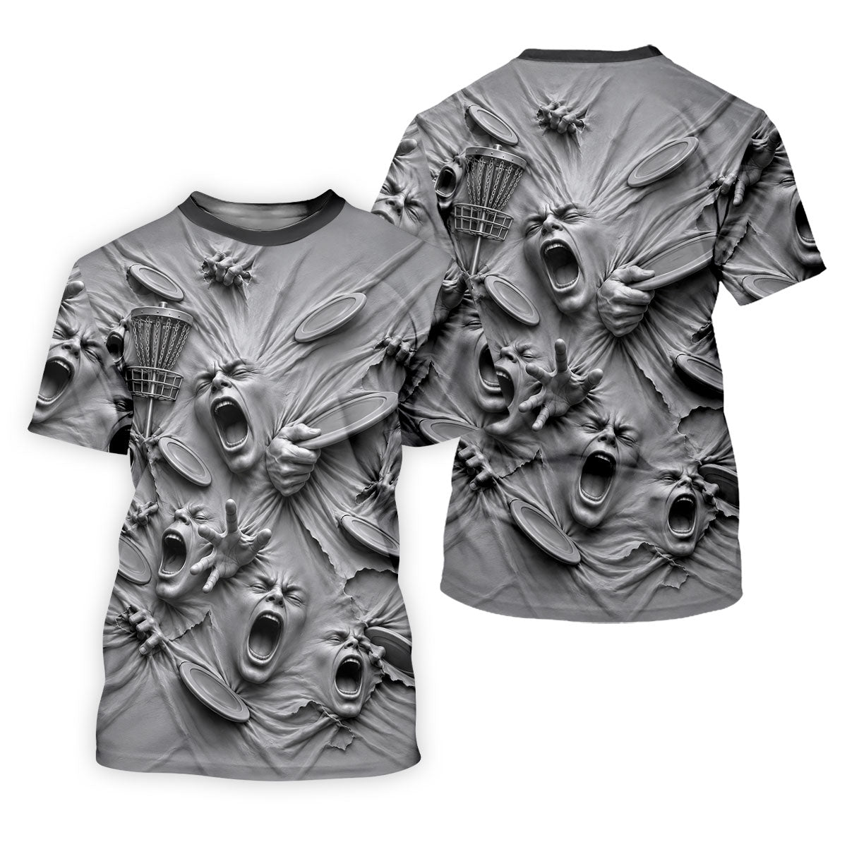 Screaming Faces Disc Golf Polo Shirt, Disc Golf Shirts For Women, Disc Golf Gifts