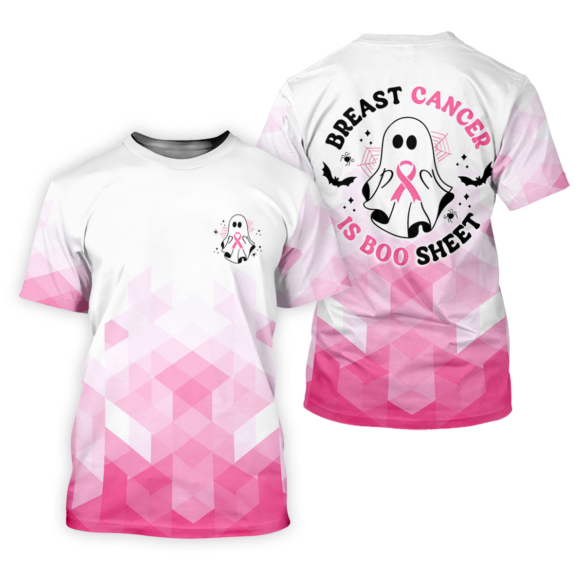 Breast Cancer Is Boo Sheet Ghost Horror Character Polo Shirt, Mens Golf Polo, Printed Golf Shirts