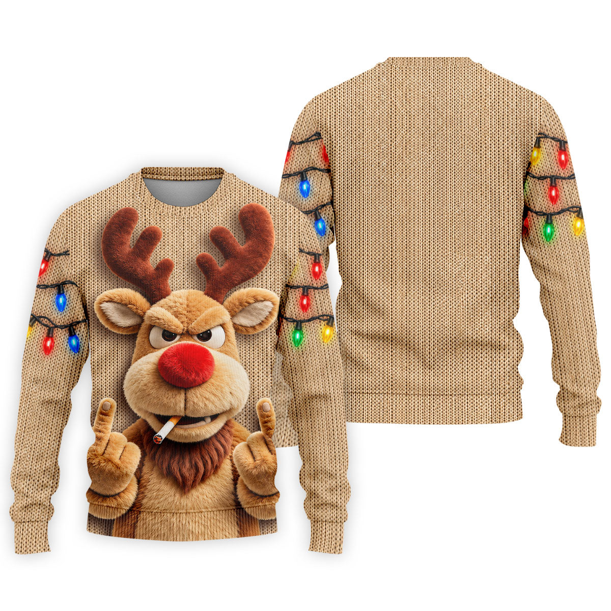 Funny Rude Reindeer Christmas Golf Polo, Polo Shirts For Men, Golf Apparel For Men