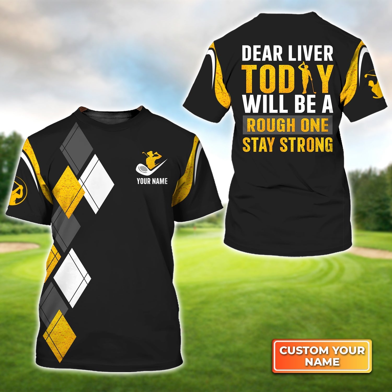 Dear Liver Golf - Personalized Name 3D Tshirt Gift For Golfer