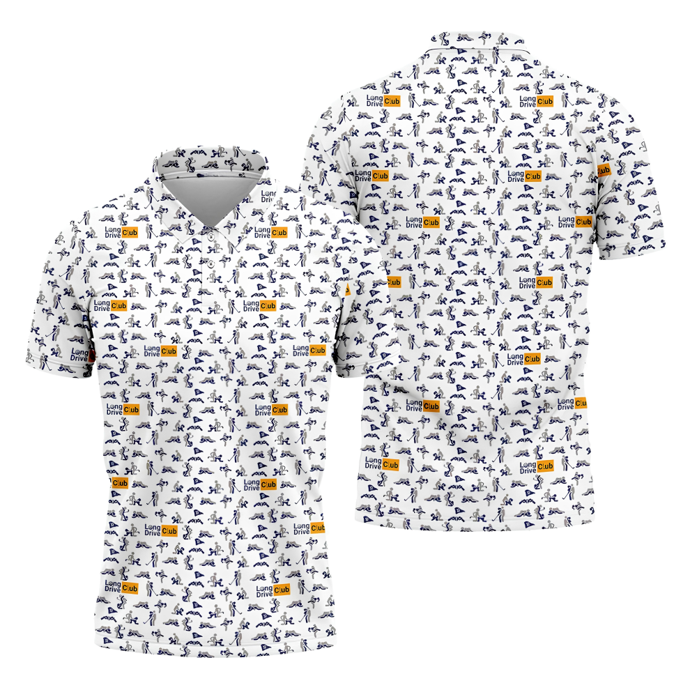 Funny Long Drive Club Adult Golf Polo Shirt, Men's Golf Shirt, Mens Golf Apparel