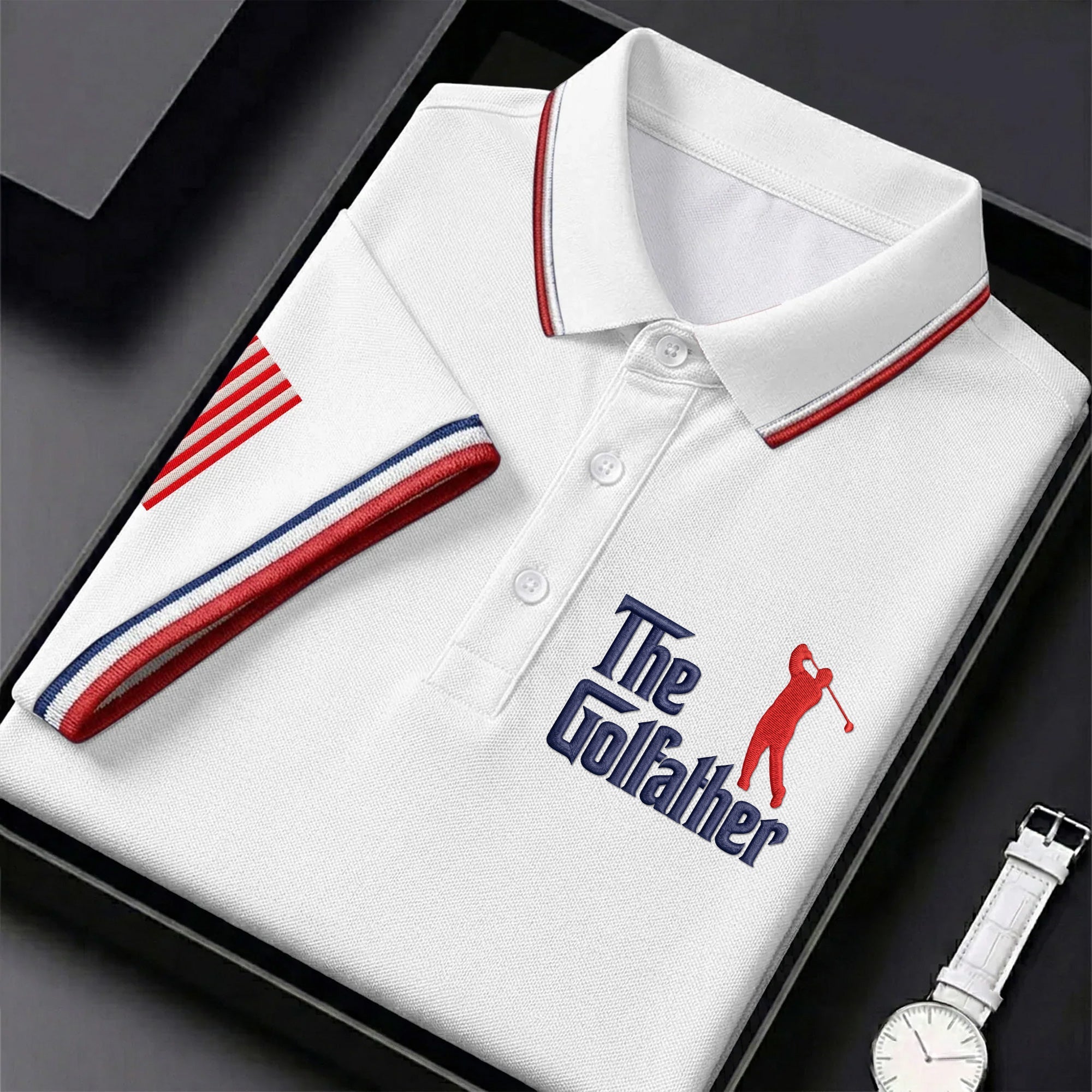 The Golfather Father's Day Golf Shirt, Men's Funny Golf Shirts, Golf Gift For Dad