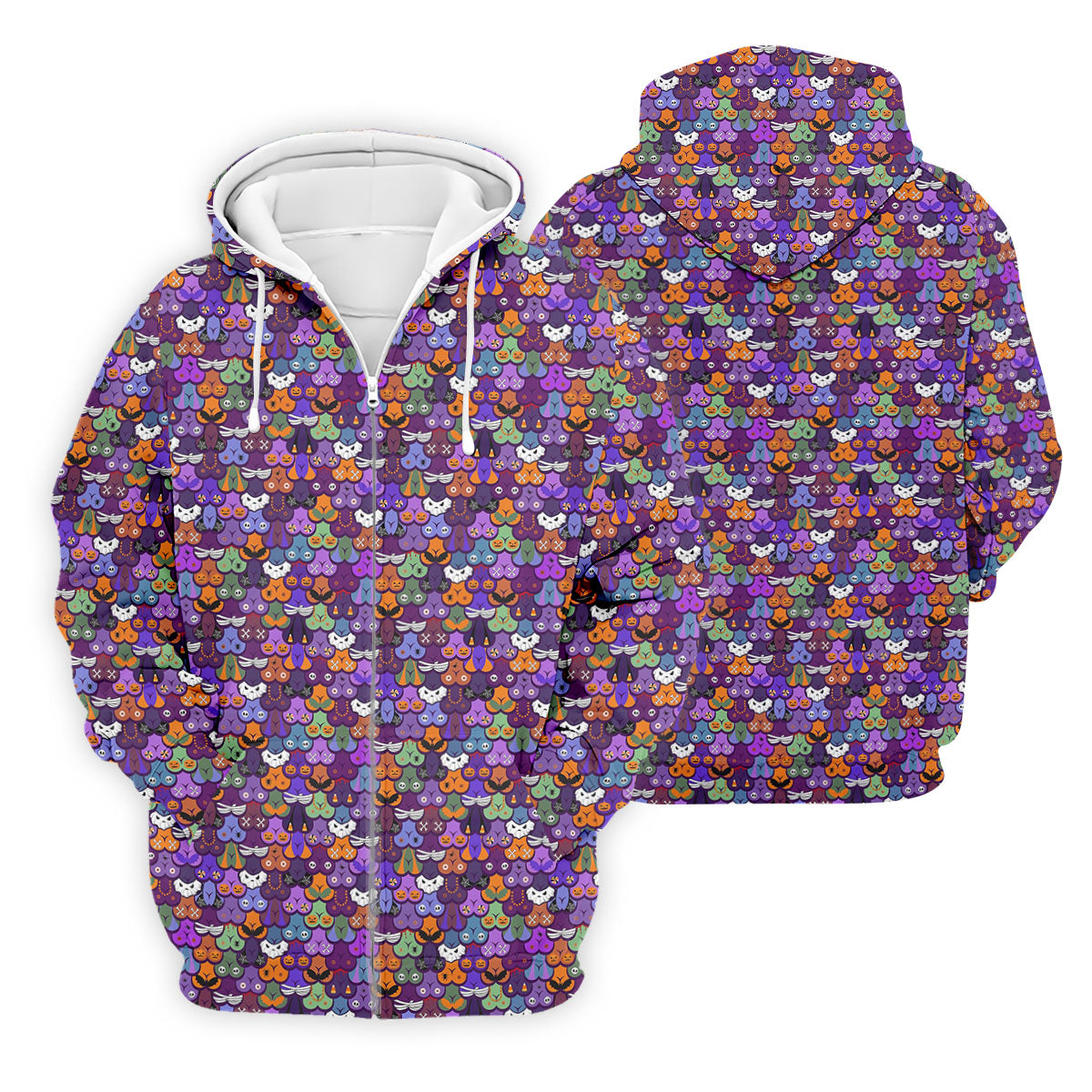 Cute Halloween Icon Pattern Golf Polo Shirt, Mens Golf Shirts, Hawaiian Golf Shirt