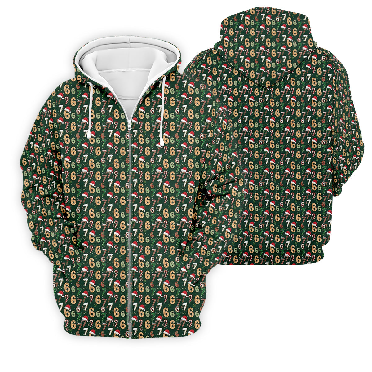Six Seven Funny Christmas Green Golf Tops For Men, Christmas Golf Shirt, Men Golf Apparel