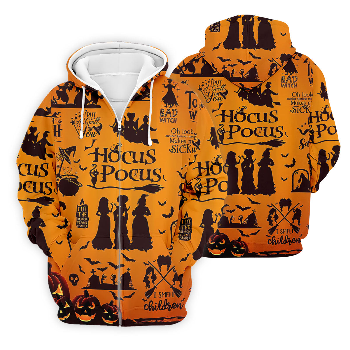 Hocus Pocus Horror Character Halloween Golf Polo Shirt, Spooky Shirt, Mens Golf Polo