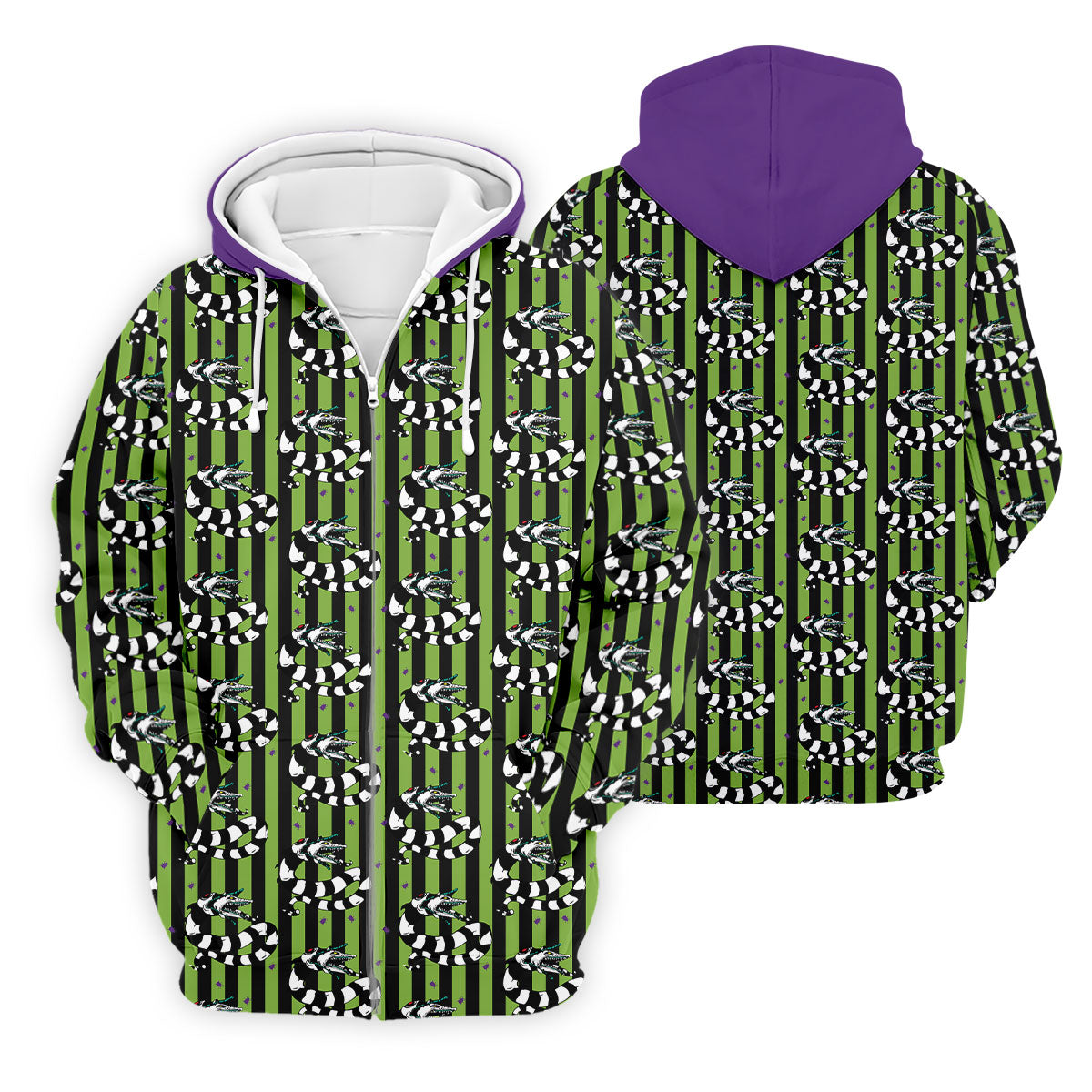 Beetle Stripe Snake Halloween Golf Polo Shirt for Men, Golf Polo Shirts For Men, Printed Golf Shirts