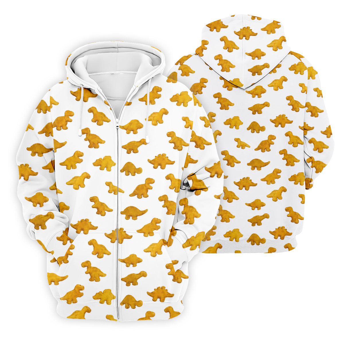 Cute Dinosaur Cookie Pattern Men's Golf Shirt, Golf Shirts For Men, Printed Golf Shirts