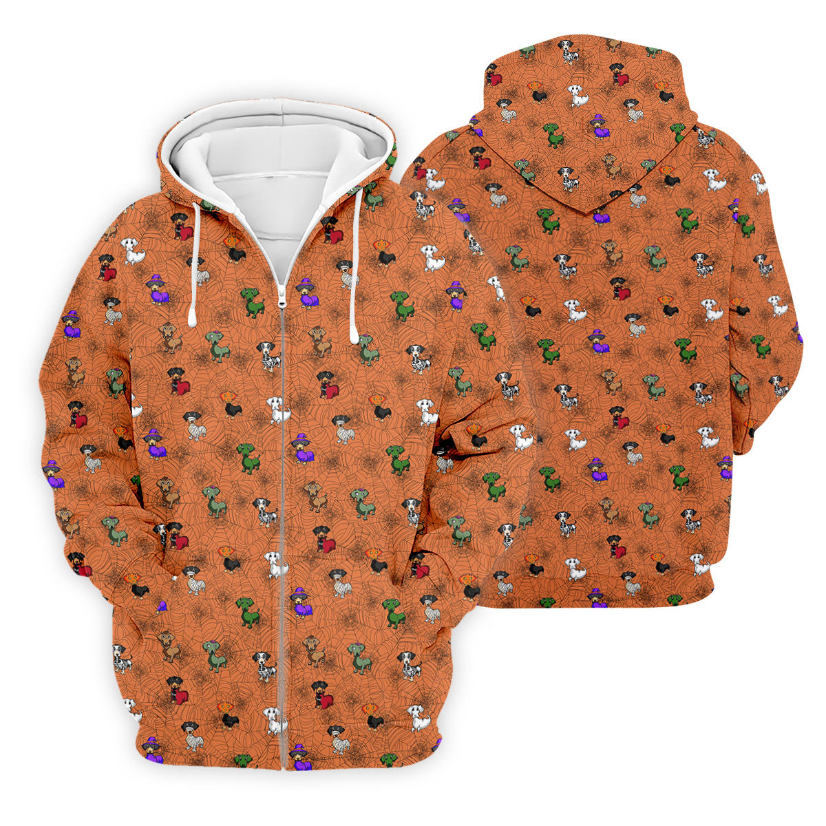 Costume Dogs Spider Web Halloween Golf Polo Shirt, Dog Lover Shirt, Golf Shirts For Men