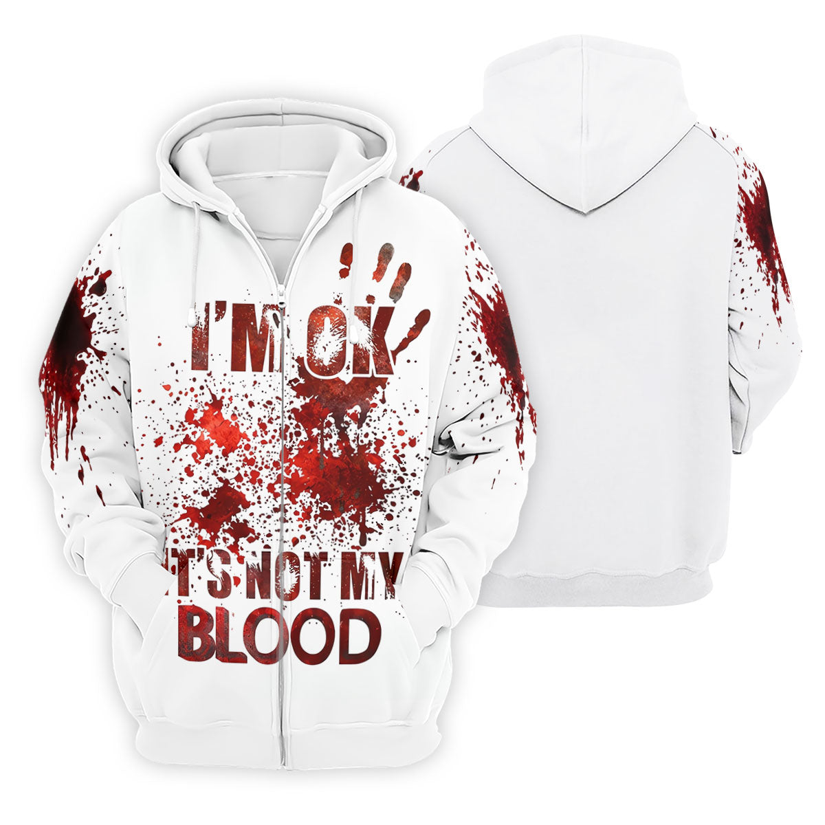 I'm OK It's Not My Blood Halloween Golf Polo Shirt, Mens Golf Apparel, Hawaiian Golf Shirt