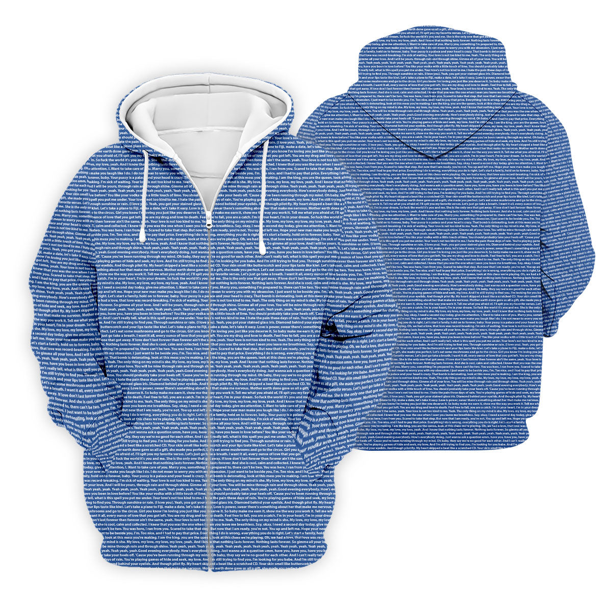 Blue Text Pattern Golf Polo Shirt, Golf Polo Shirts For Men, Mens Golf Apparel