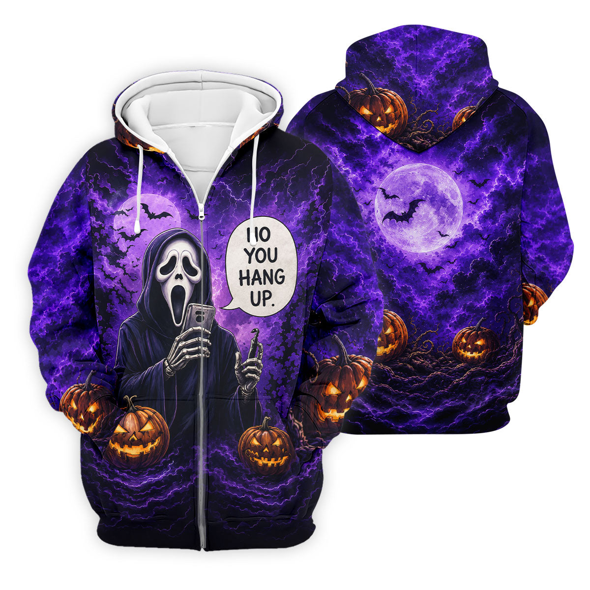 No You Hang Up Halloween Horror Character Shirt, Printed Golf Shirts, Hawaiian Golf Shirt