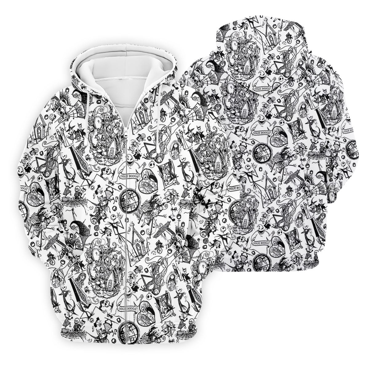 Doodle Horror Character Halloween Polo Shirt, Golf Polo For Men, Mens Golf Shirt
