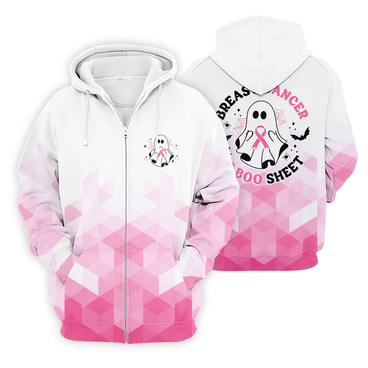 Breast Cancer Is Boo Sheet Ghost Horror Character Polo Shirt, Mens Golf Polo, Printed Golf Shirts