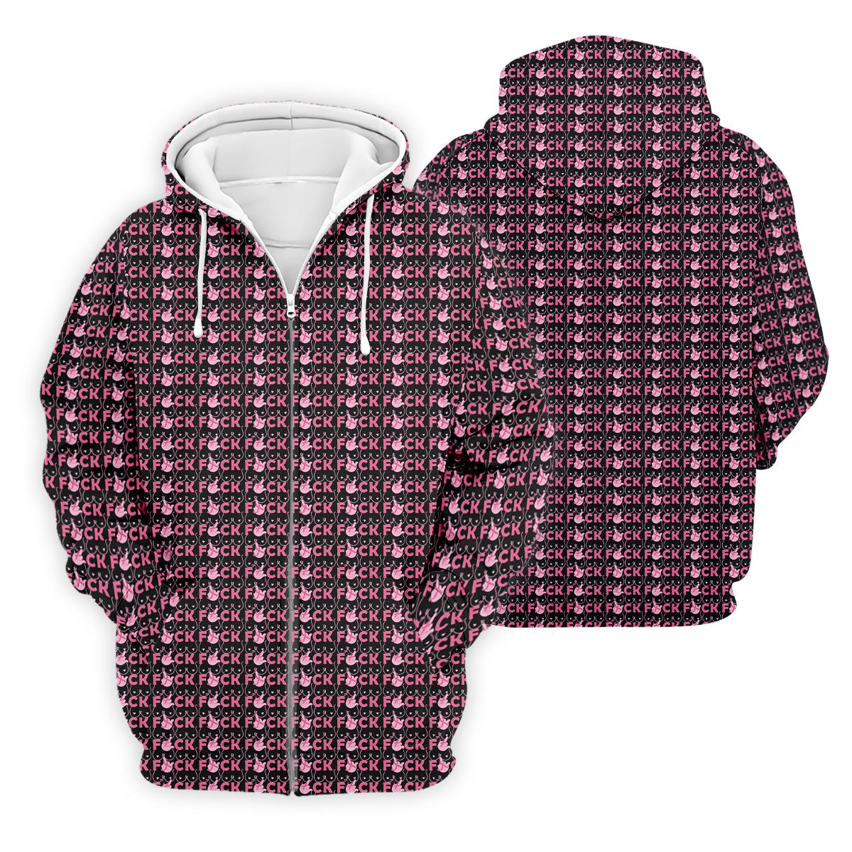 Fuck Breast Cancer Pink Ribbon Golf Polo Shirt, Mens Golf Polo, Golf Apparel For Men