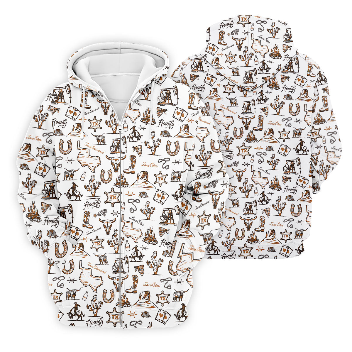 Texas Howdy Western Pattern Golf Polo Shirt, Mens Golf Shirts, Hawaiian Golf Shirt