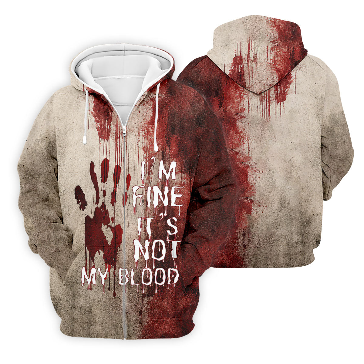 I'm Fine It's Not My Blood Halloween Golf Polo Shirt, Men's Golf Shirts, Hawaiian Golf Shirt