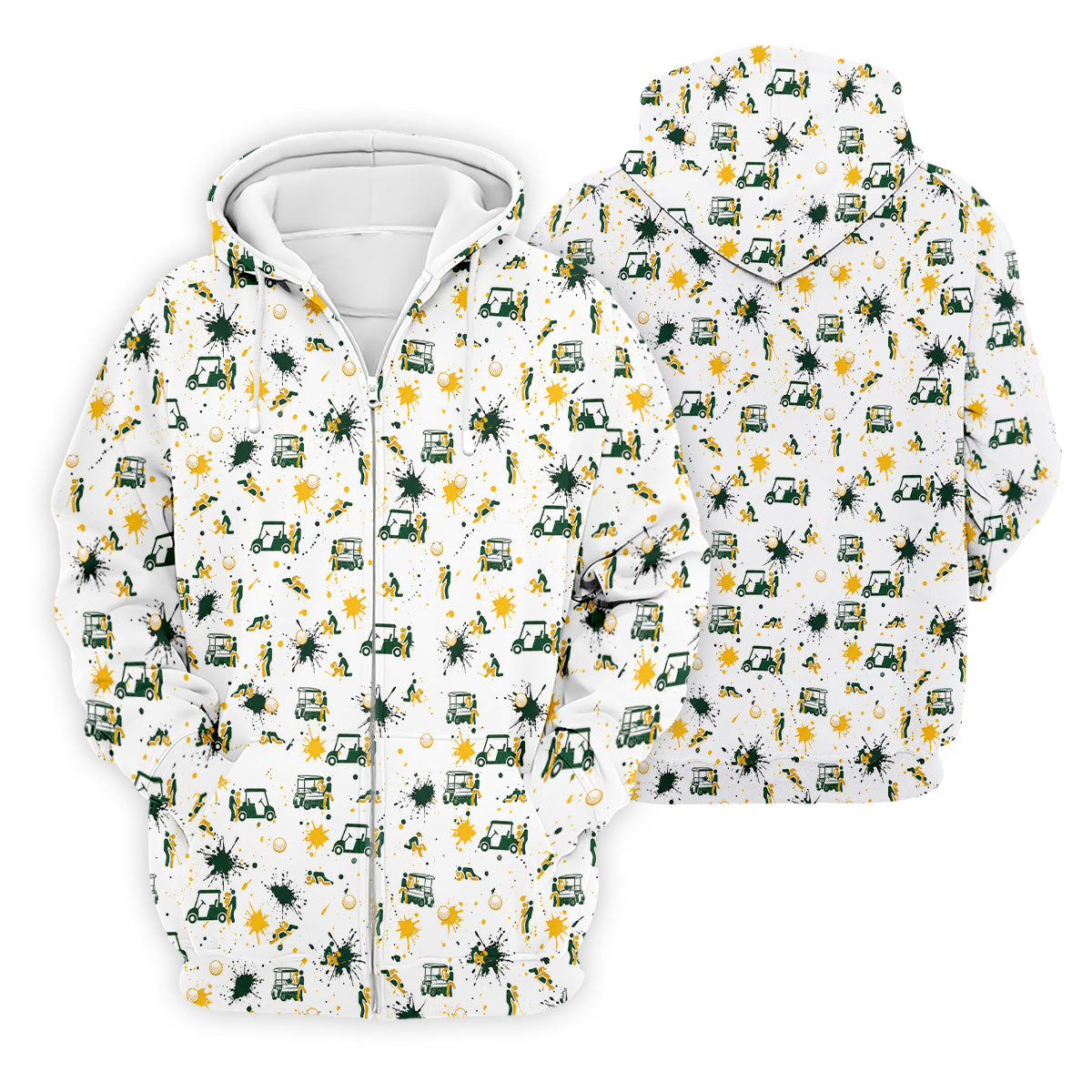 Funny Golf Cart Adult Humor Pattern Polo Shirt, Golf Polo Shirts For Men, Mens Golf Apparel