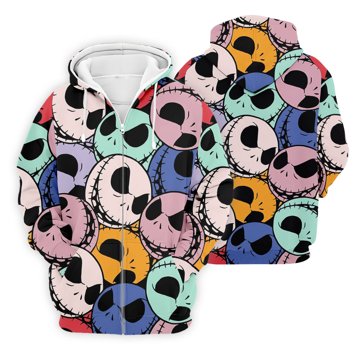 Colorful Cartoon Skull Halloween Golf Polo Shirt, Polo Shirts For Men, Printed Golf Shirts