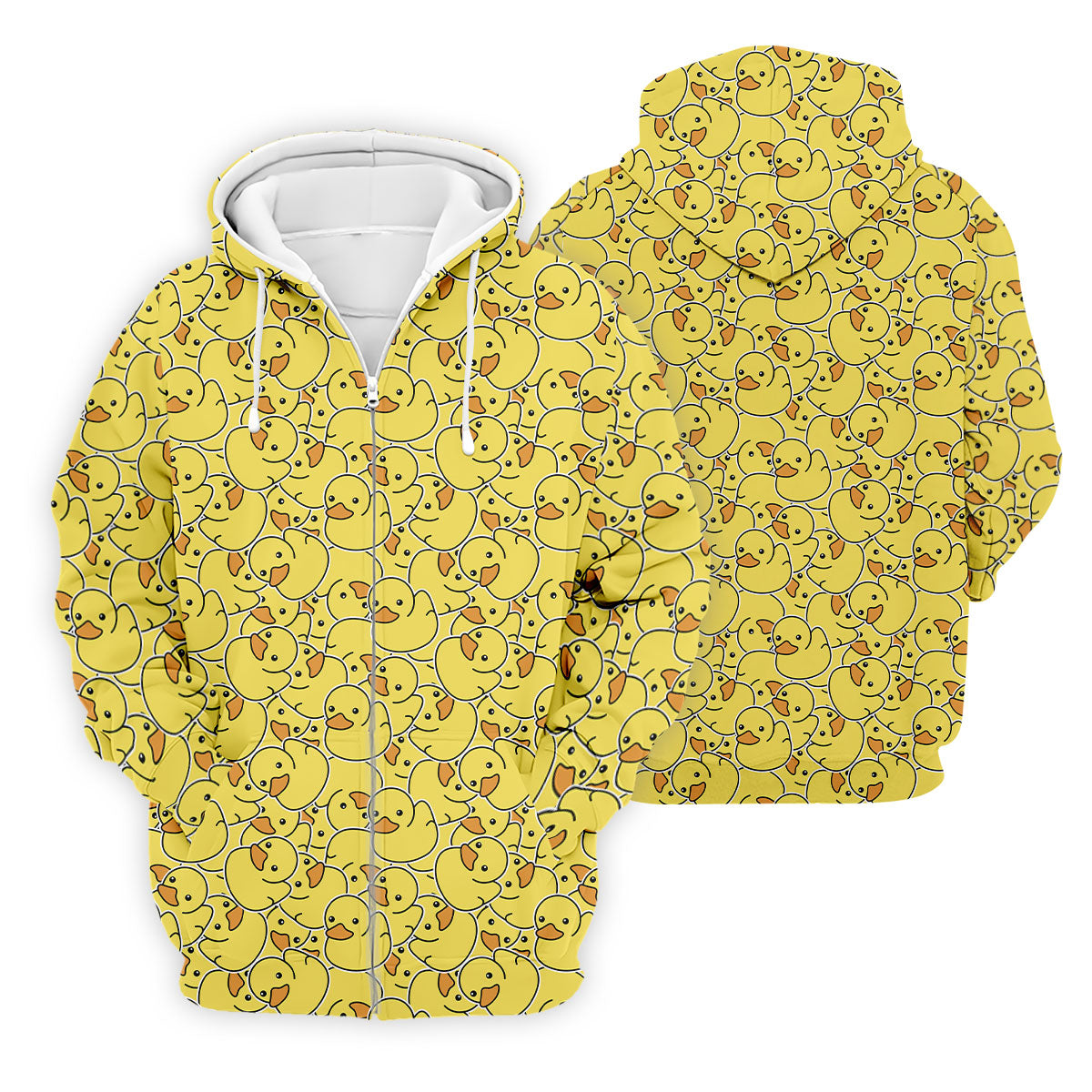 Cute Yellow Rubber Duck Pattern Golf Shirt, Hawaiian Golf Shirt, Mens Golf Shirts, Golf Apparel For Men