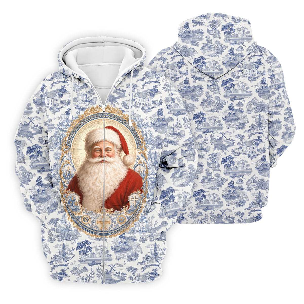Xmas In July Santa Portrait Christmas Polo Shirt, Mens Golf Polo, Mens Golf Apparel