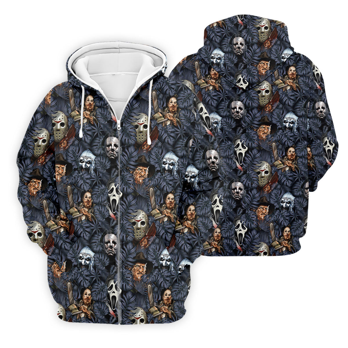 Tropical Horror Character Halloween Golf Shirt, Printed Golf Shirts, Golf Polo Shirts For Men