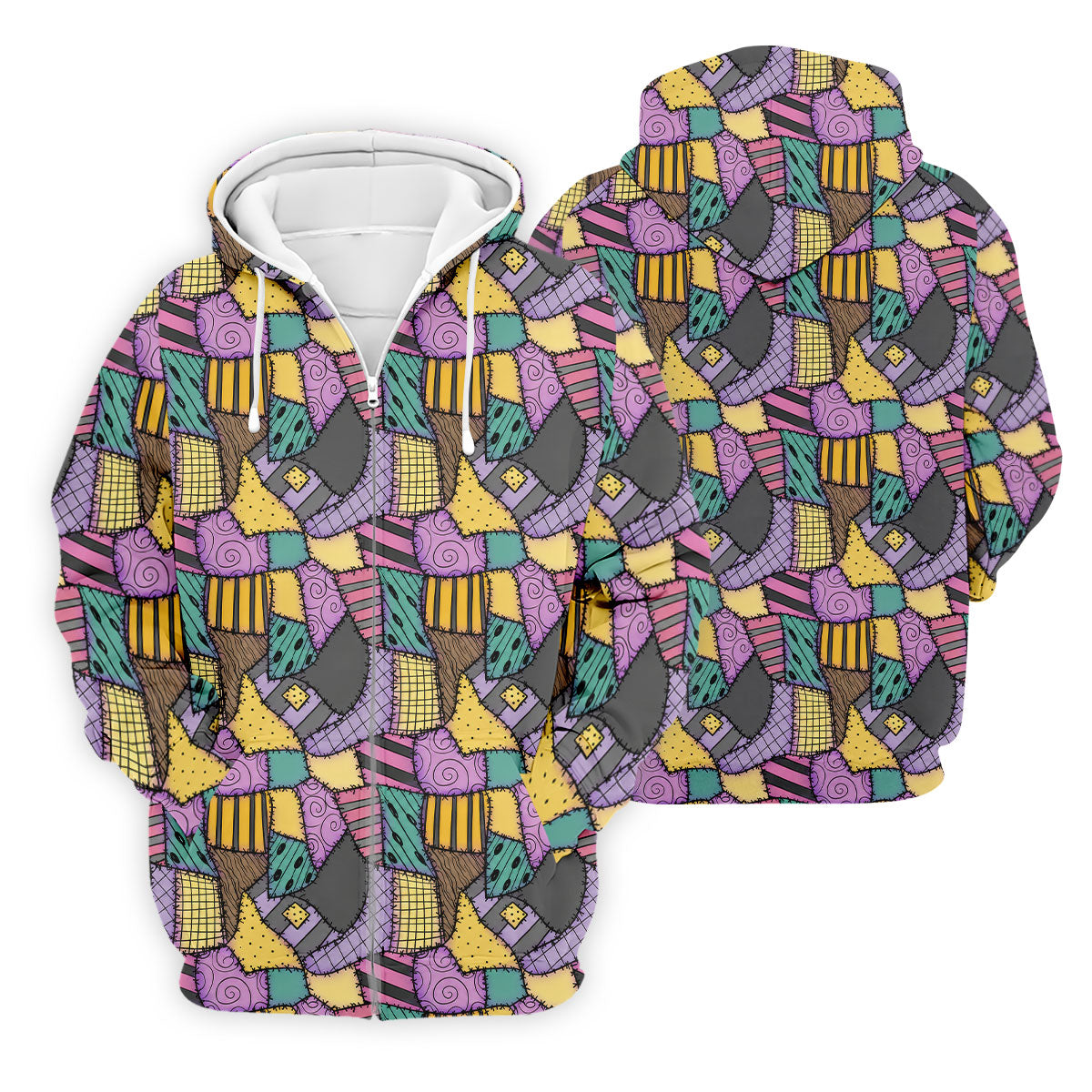 Halloween Patchwork Pattern Golf Polo Shirt, Men's Golf Shirt, Hawaiian Golf Shirt