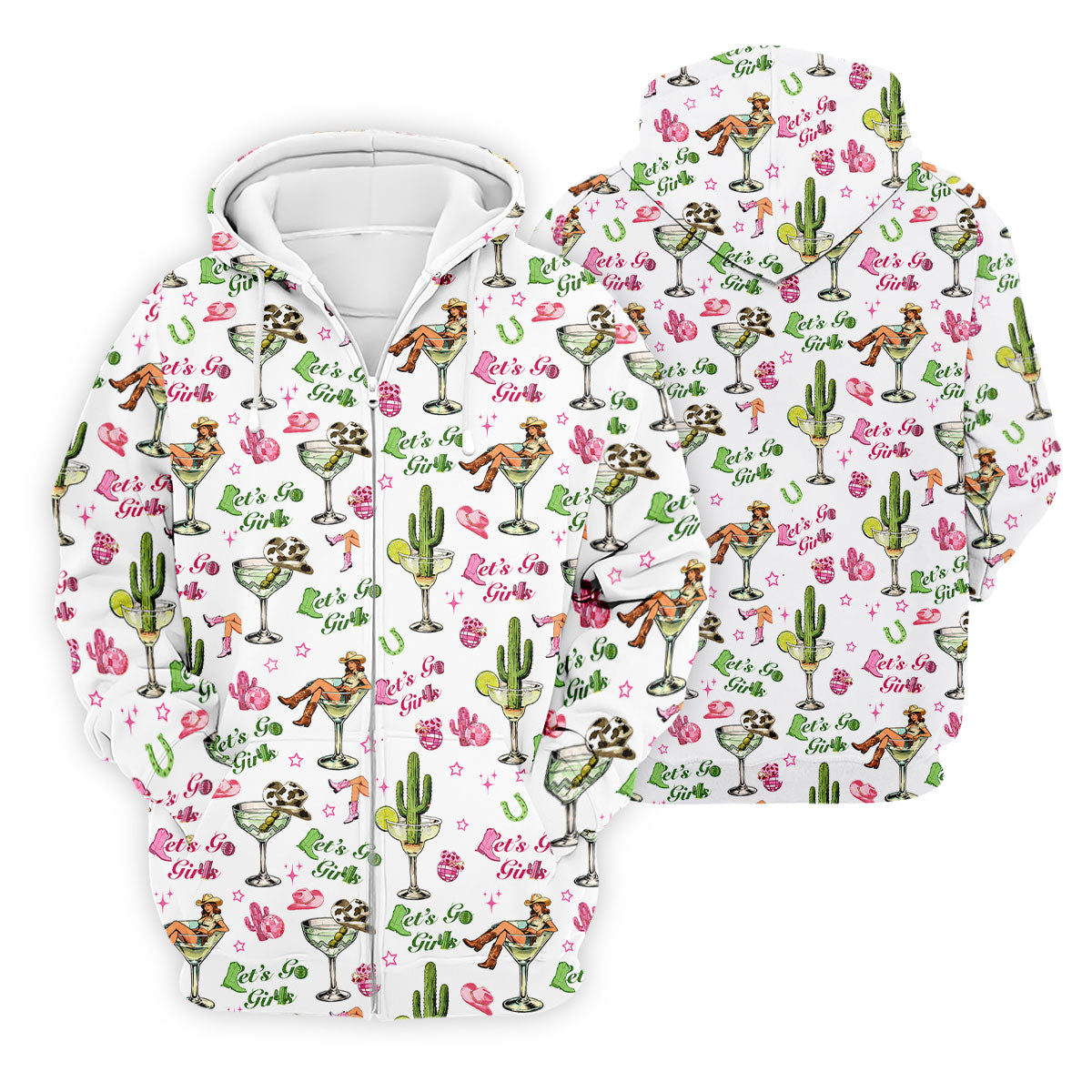 Let's Go Girls Cowgirl Margarita Golf Polo Shirt, Men's Golf Polo, Hawaiian Golf Shirt