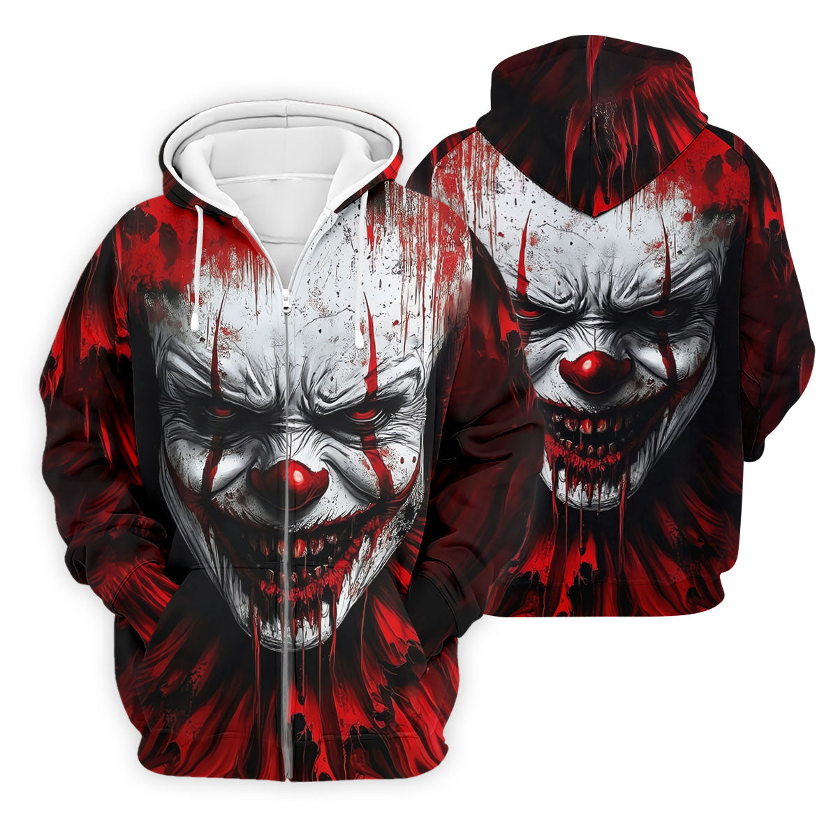 Scary Evil Clown Halloween Golf Polo Shirt, Men's Golf Shirt, Hawaiian Golf Shirt