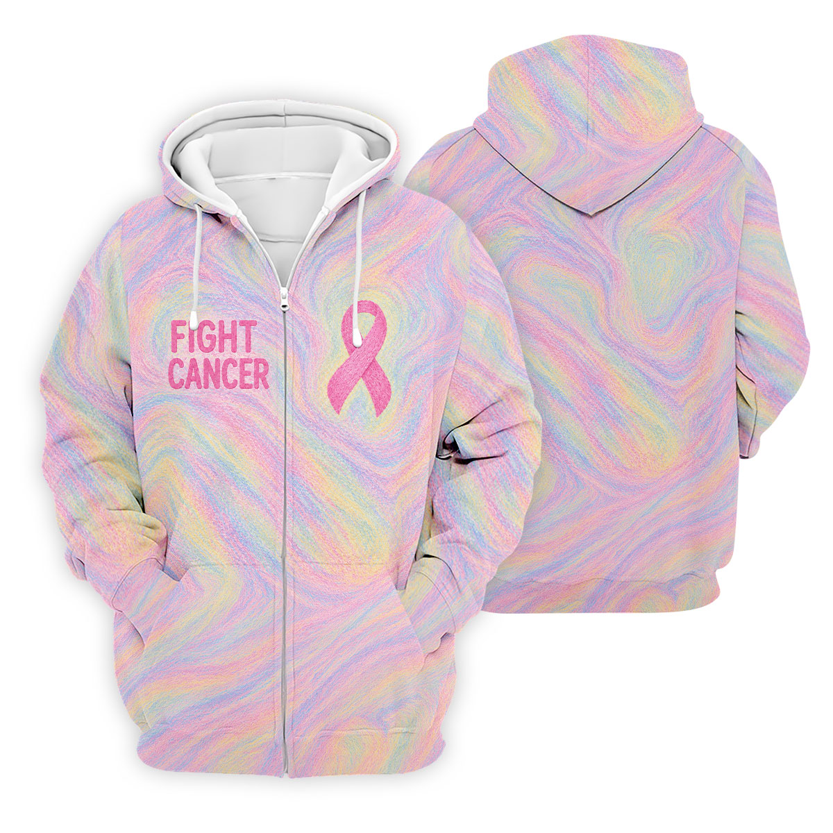 Fight Cancer Pink Ribbon Breast Cancer Polo Shirt, Golf Shirts For Men, Mens Polo Shirts
