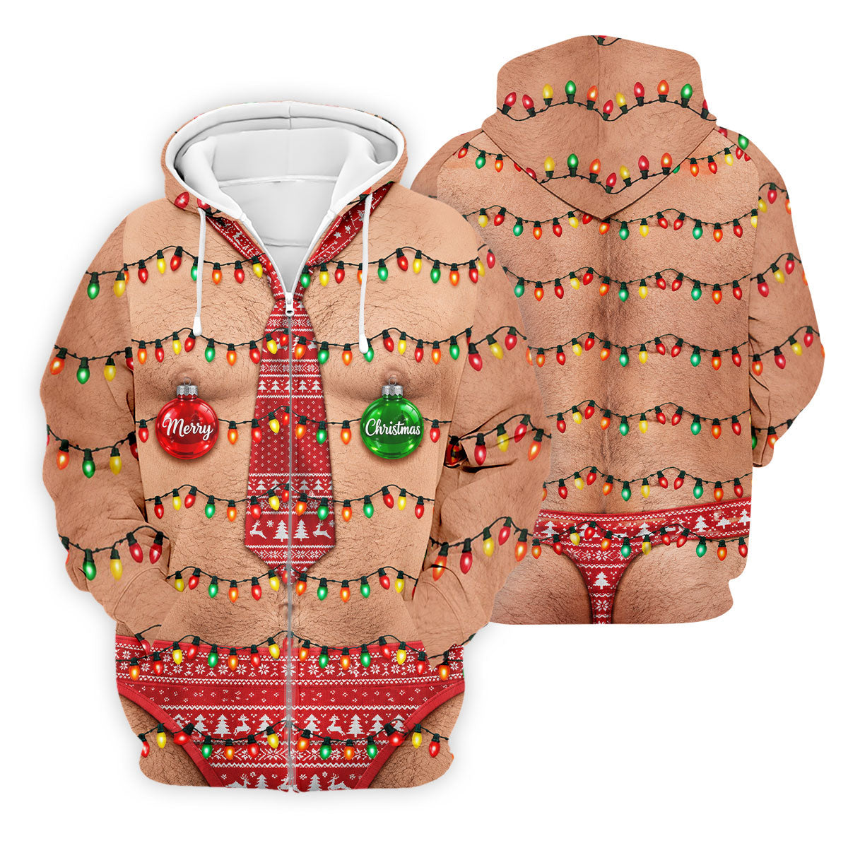 Funny Merry Christmas Lights Tie Polo Shirt, Printed Golf Shirts, Golf Shirts For Men