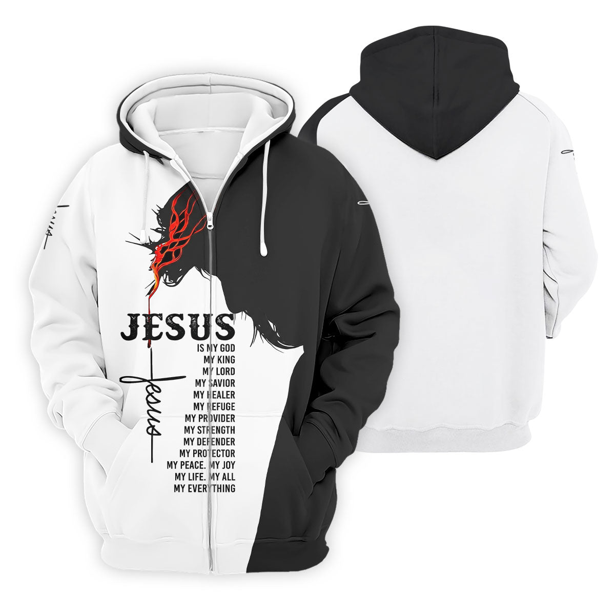 Funny Jesus Is My Everything Horse Polo Shirt, Mens Golf Polo, Printed Golf Shirts