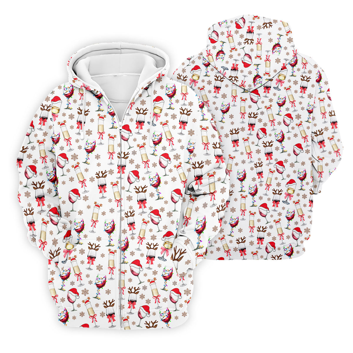 Festive Christmas Wine Glasses Golf Polo Shirt, Mens Golf Polo, Golf Apparel For Men