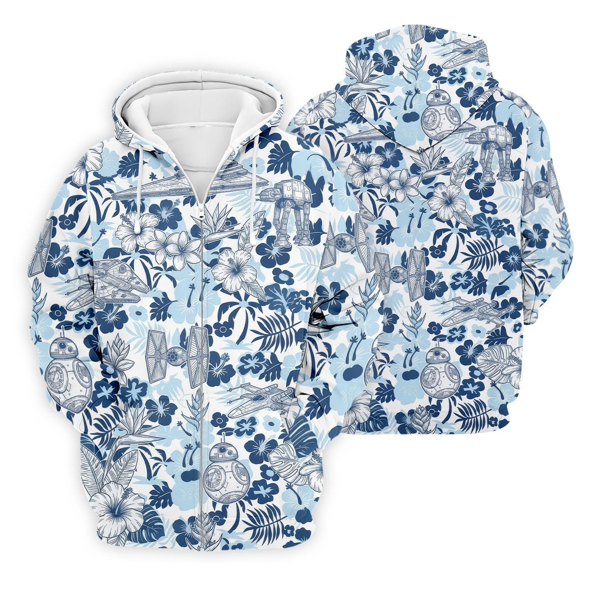 Retro Spacecraft Hawaiian Golf Polo Shirt, Men's Golf Shirt, Printed Golf Shirts