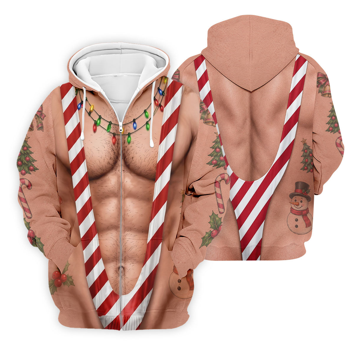 Funny Christmas Candy Cane Suspenders Polo Shirt, Men's Golf Shirt, Mens Polo Shirts