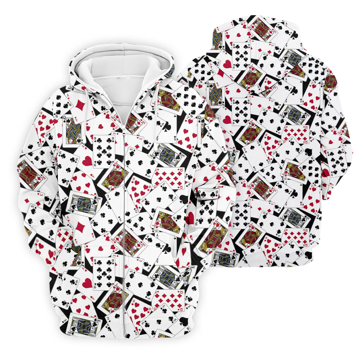 Playing Cards Poker Pattern Hawaiian Golf Shirt, Golf Polo Shirts For Men, Mens Golf Apparel