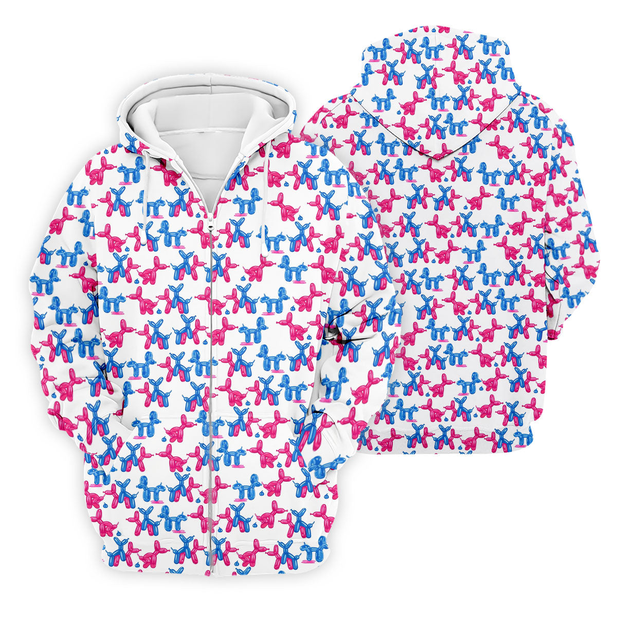 Funny Balloon Dog Pattern Golf Polo Shirt, Mens Golf Polo, Hawaiian Golf Shirt