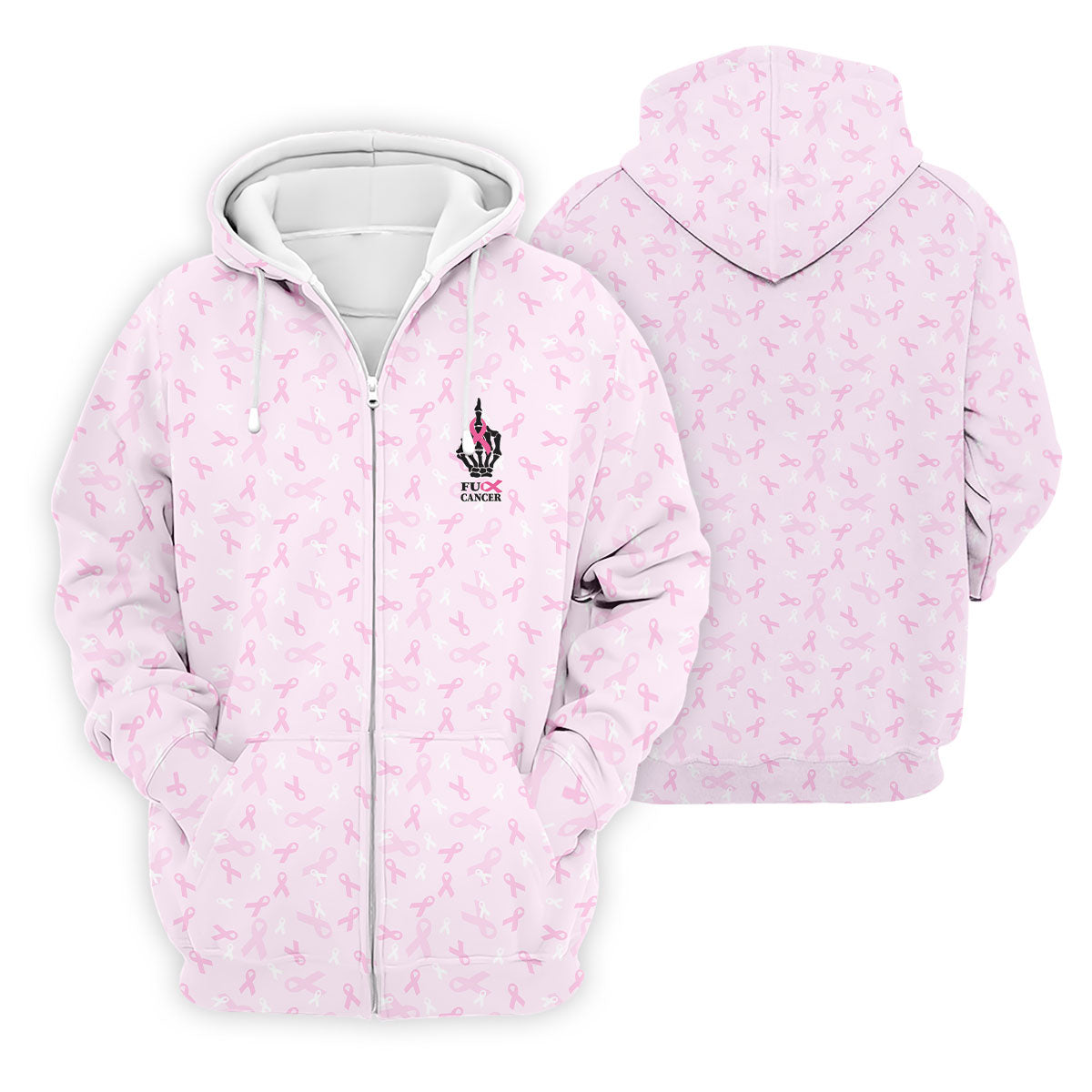 Fuck Cancer Skeleton Hand Breast Cancer Polo, Mens Golf Apparel, Polo Shirts For Men