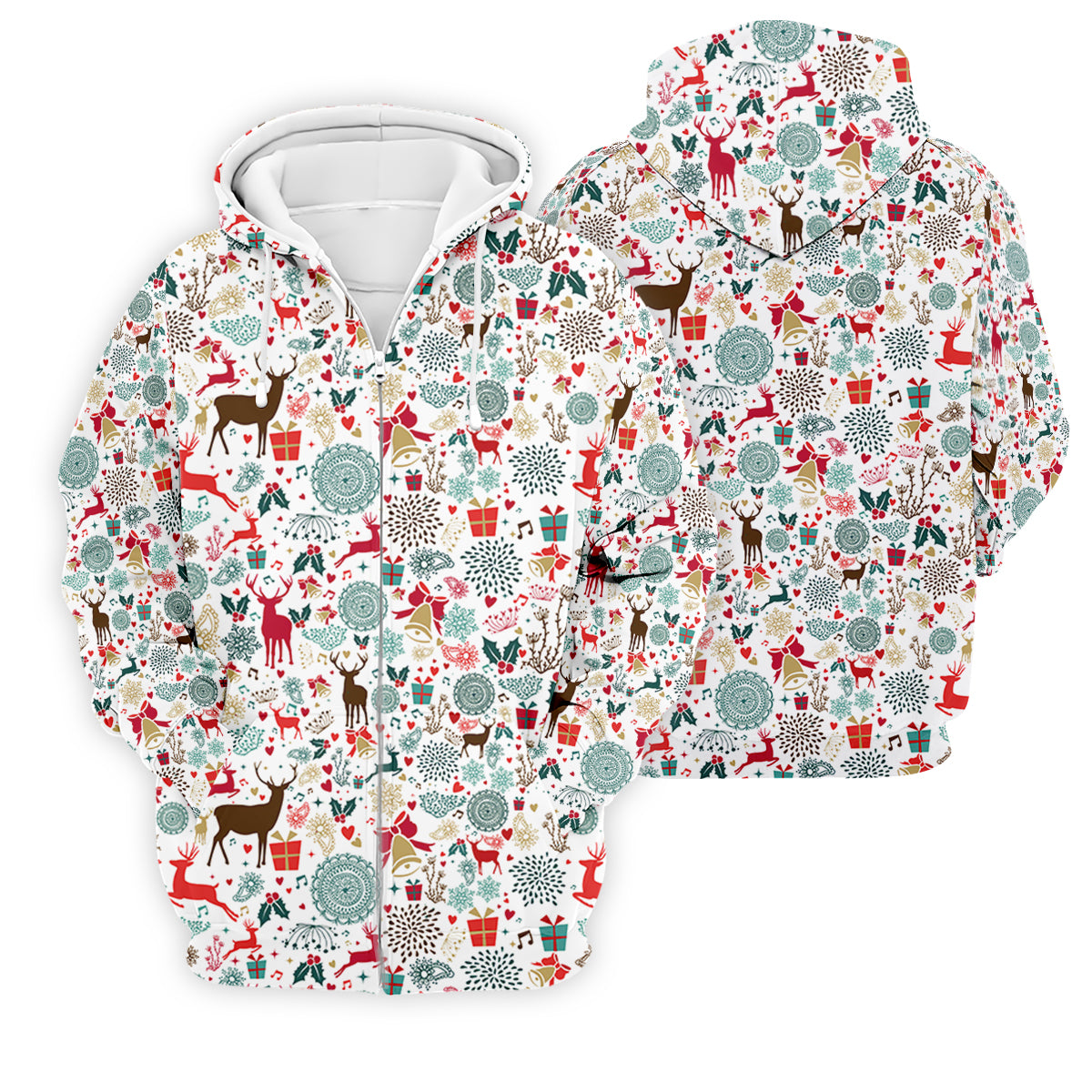 Vintage Reindeer White Christmas Golf Tops For Men, Gift Christmas Golf Shirt Polos, Men Golf Apparel