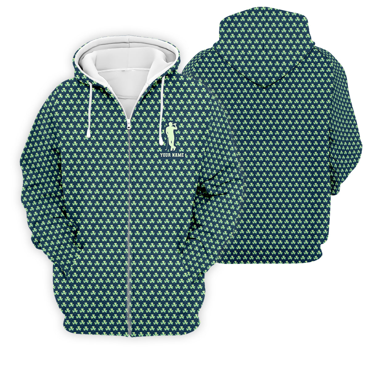 St Patrick's Day Shamrock Golf And Beer Green Golf Shirt, Polo Shirts For Men, Golf Shirts For Men