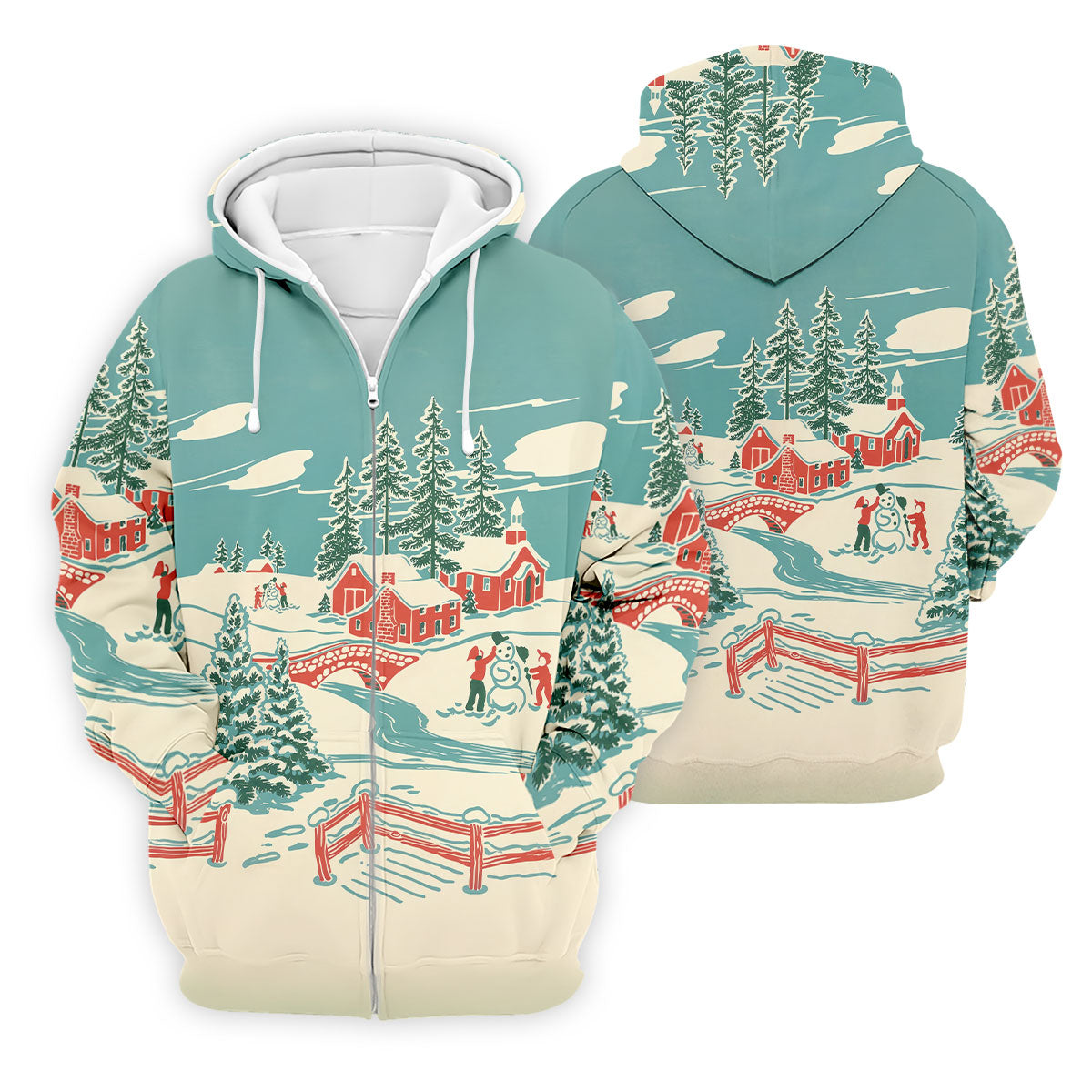 Christmas Winter Village Snowman Golf Polo Shirt, Mens Golf Polo, Golf Apparel For Men