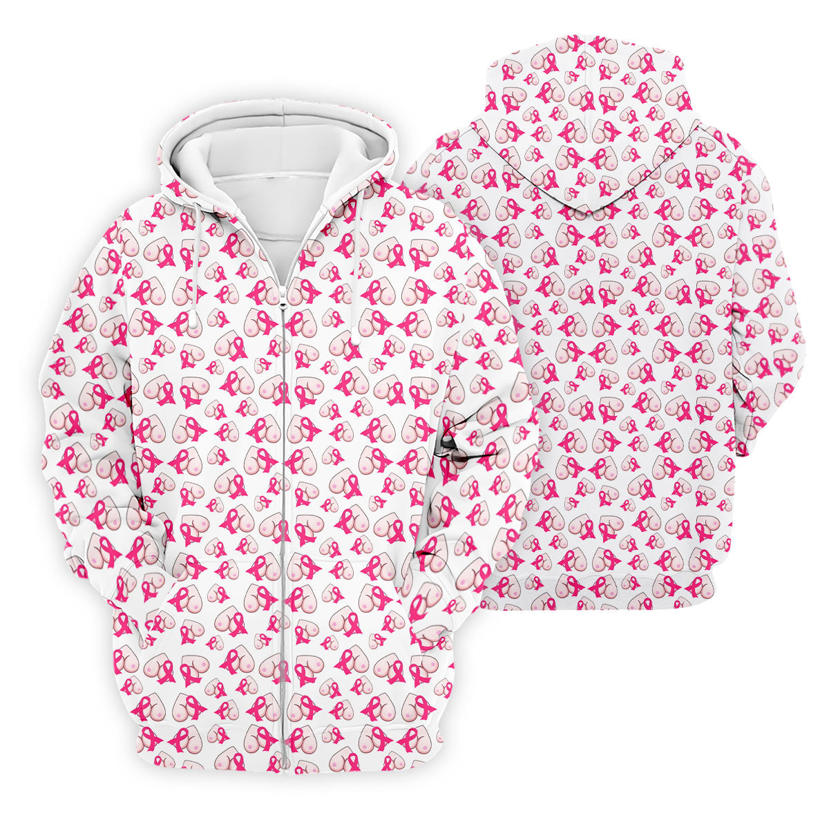 Pink Ribbon Breast Art Breast Cancer Polo Shirt, Golf Shirts For Men, Mens Golf Apparel