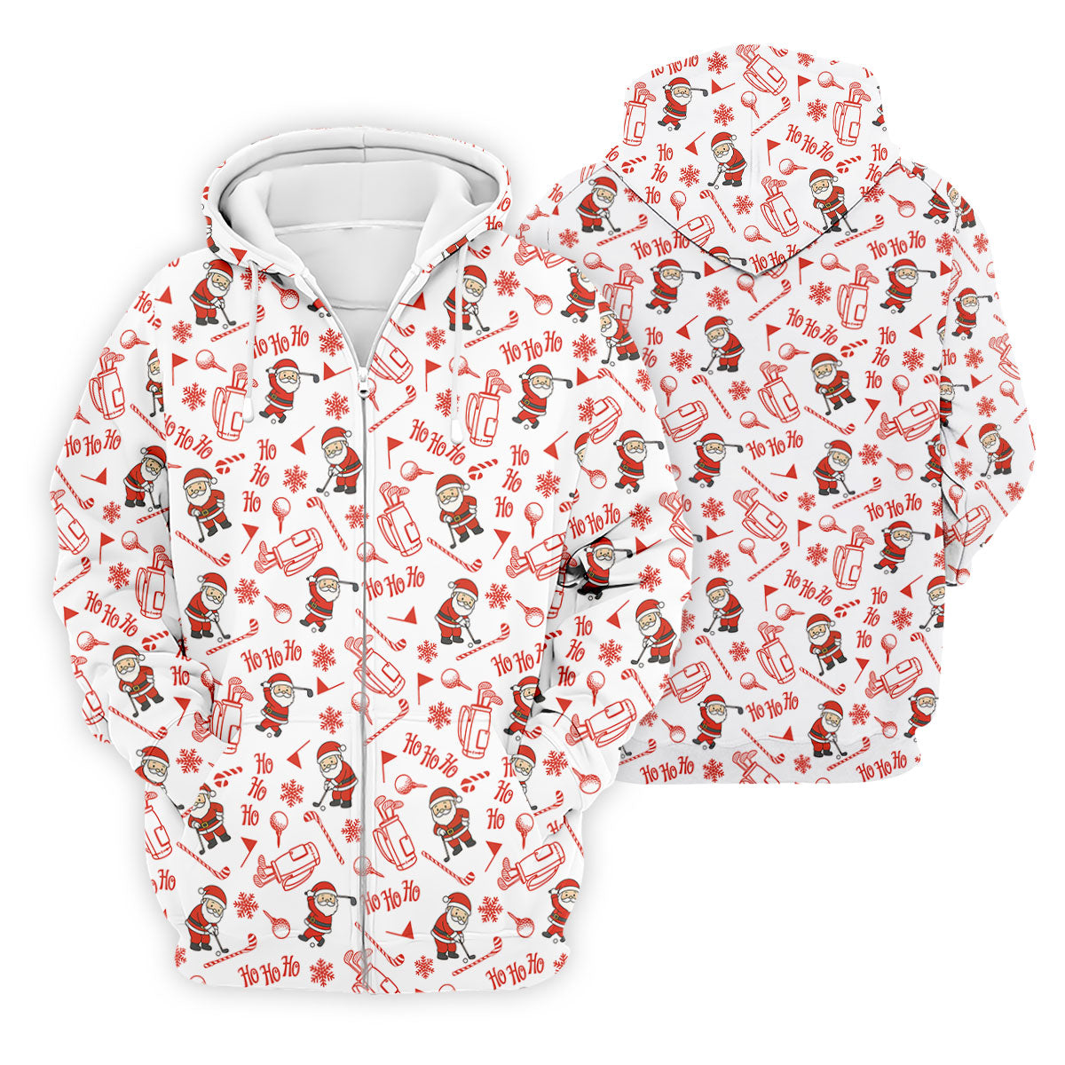 Ho Ho Ho Merry Christmas Funny Print Christmas Golf Shirt, Golf Shirts For Men, Golf Gift For Men