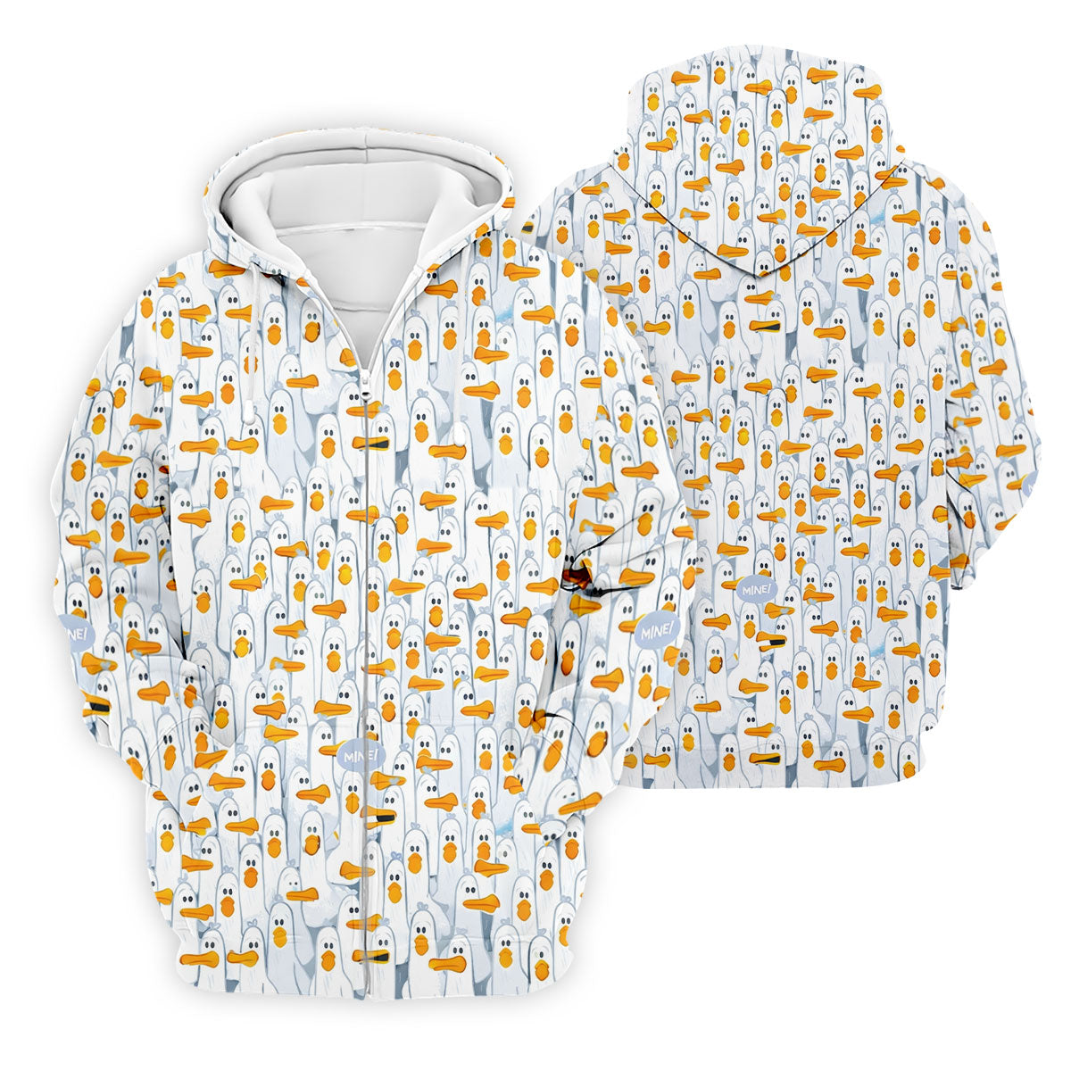 Mine Mine Mine Golf Shirt, Funny Seagull Beach Pattern, Golf Shirt For Men