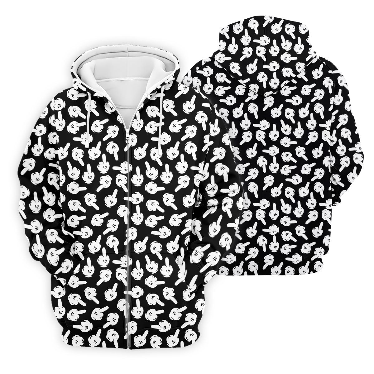 Funny Middle Finger Hand Golf Polo Shirt, Printed Golf Shirts, Golf Polo Shirts For Men