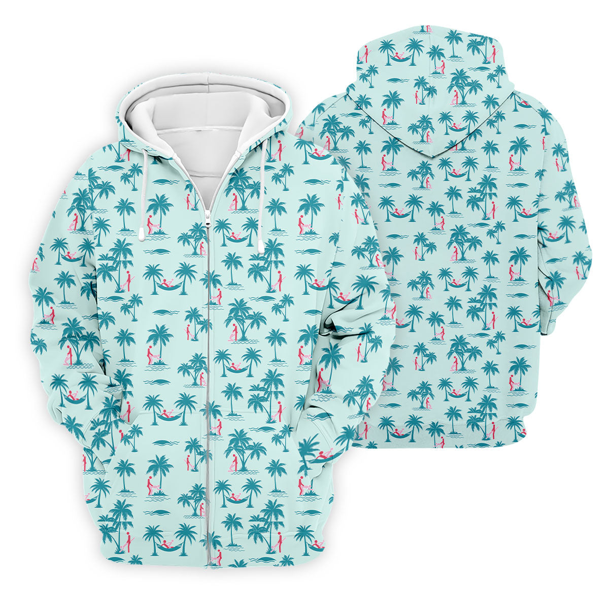 Tropical Beach Golf Paradise Polo Shirt, Golf Polo Shirts For Men, Printed Golf Shirts