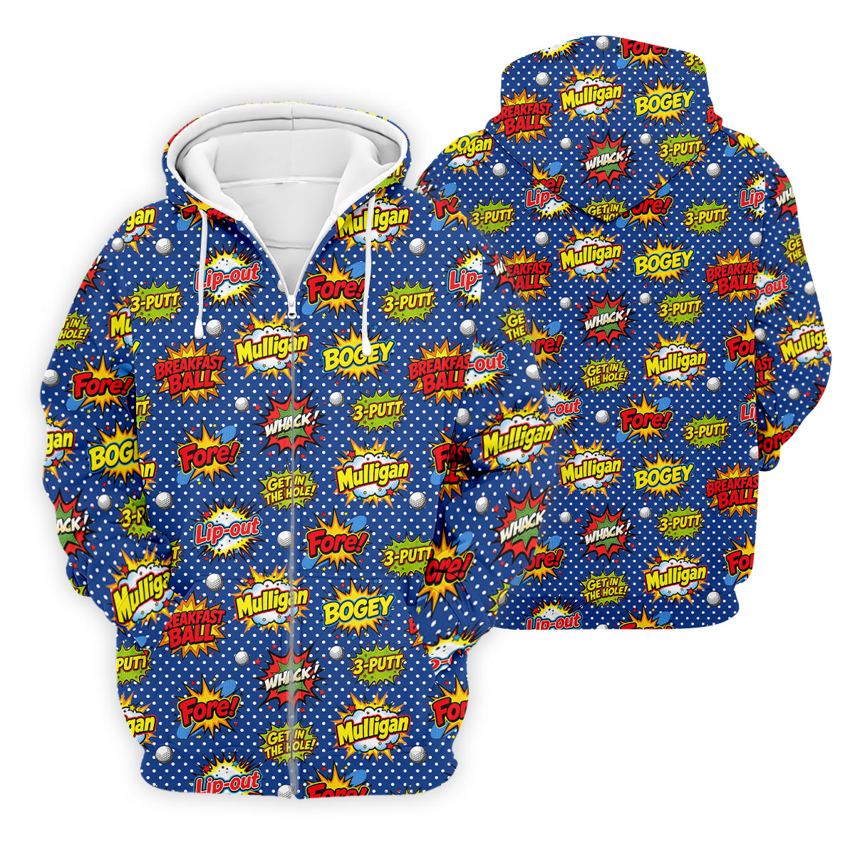 Funny Comic Pop Art Golf Shirt, Hawaiian Golf Shirt, Golf Shirts For Men