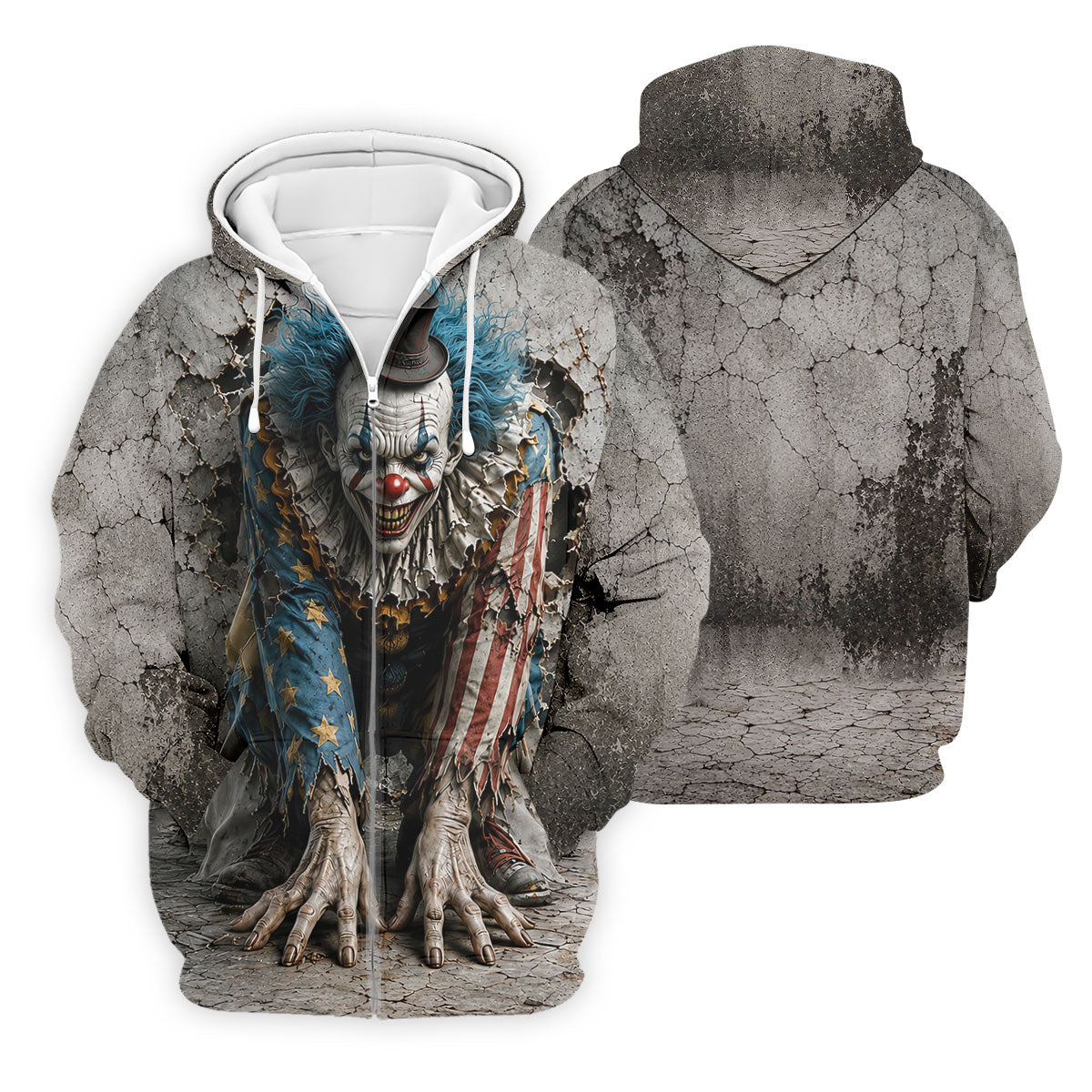 Cracked Wall Horror Character Halloween Shirt, Printed Golf Shirts, Golf Polo Shirts For Men