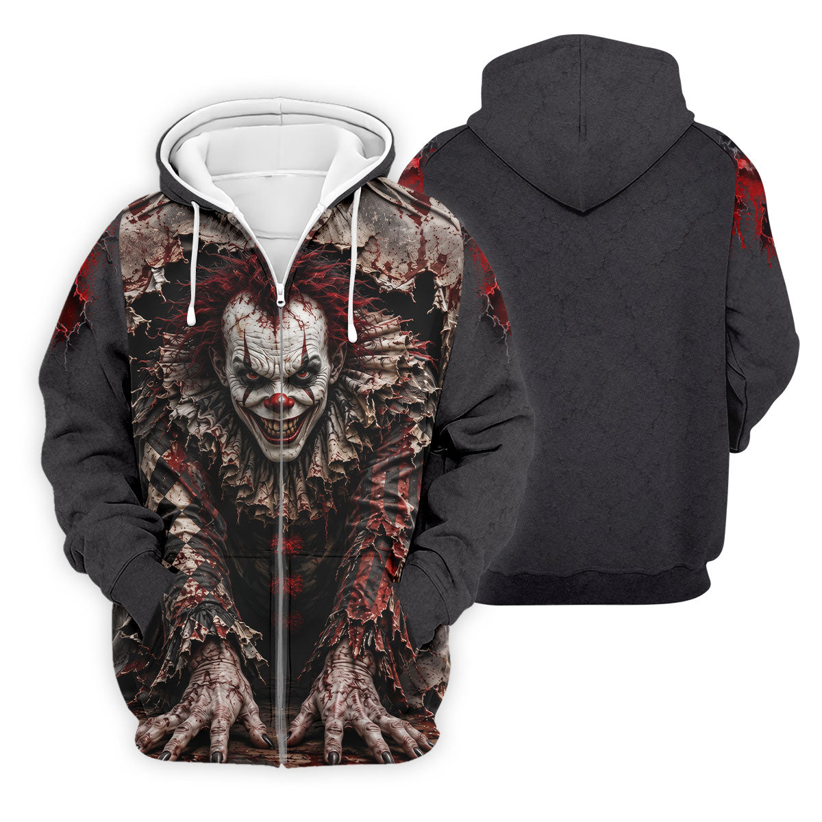 Torn Wall Horror Character Halloween Golf Shirt, Golf Apparel For Men, Mens Golf Shirts