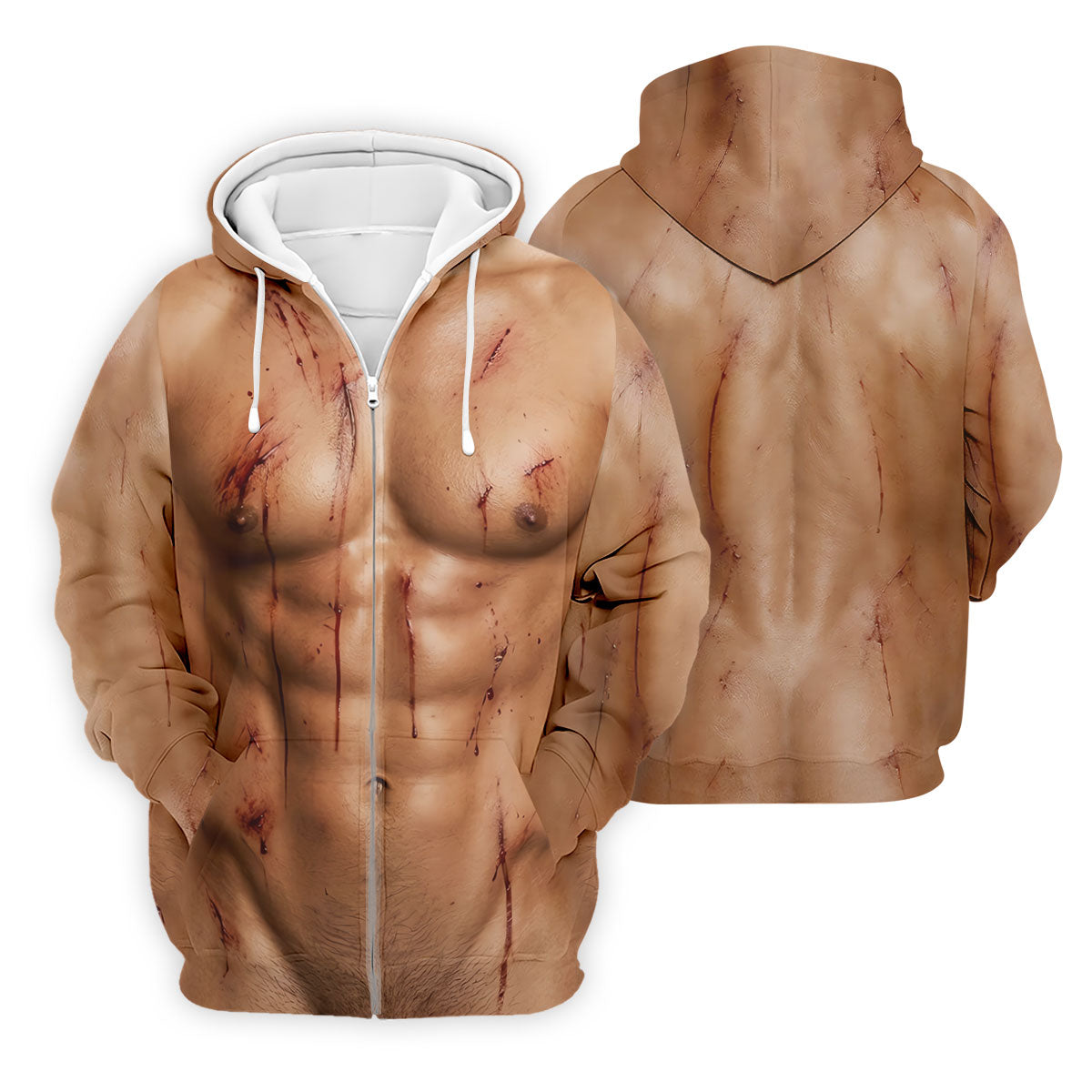 Scary Muscle Body Halloween Golf Shirt, Golf Polo Shirts For Men, Printed Golf Shirts