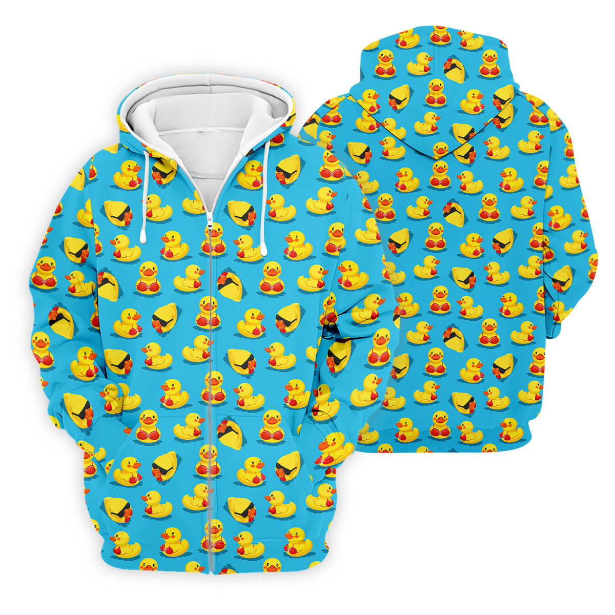 Funny Bikini Rubber Duck Golf Polo Shirt, Hawaiian Golf Shirt, Golf Polo Shirts For Men